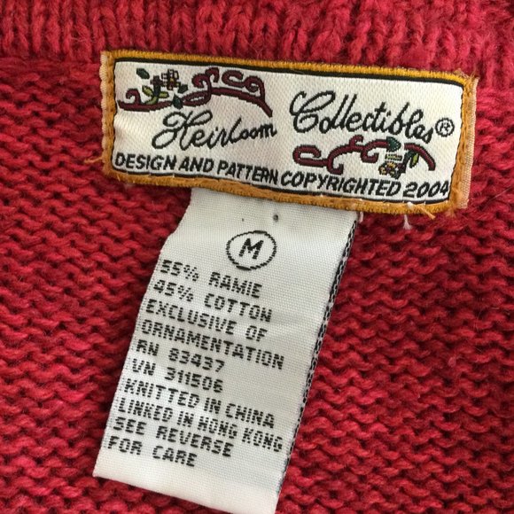 Heirloom Collectibles Vintage Zip Up Cardigan, Med - Picture 6 of 6
